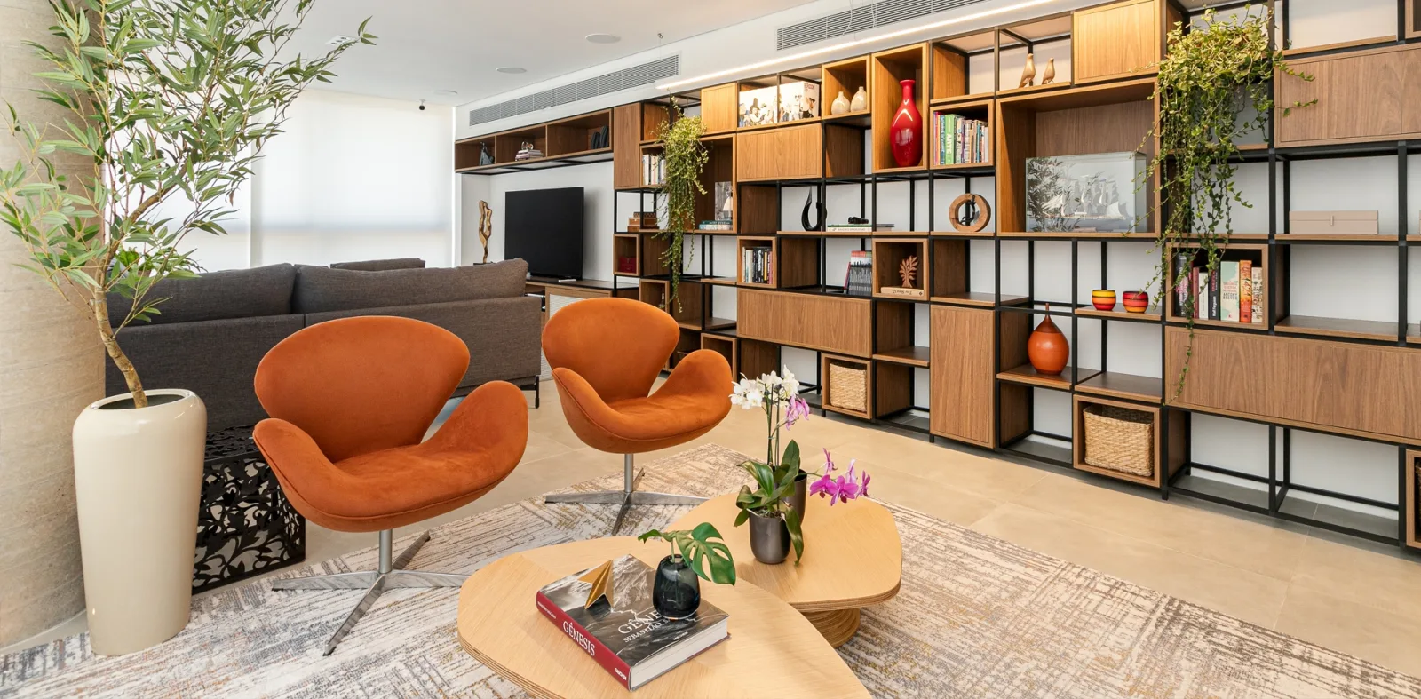 Projeto de arquitetura e interiores — sala de estar